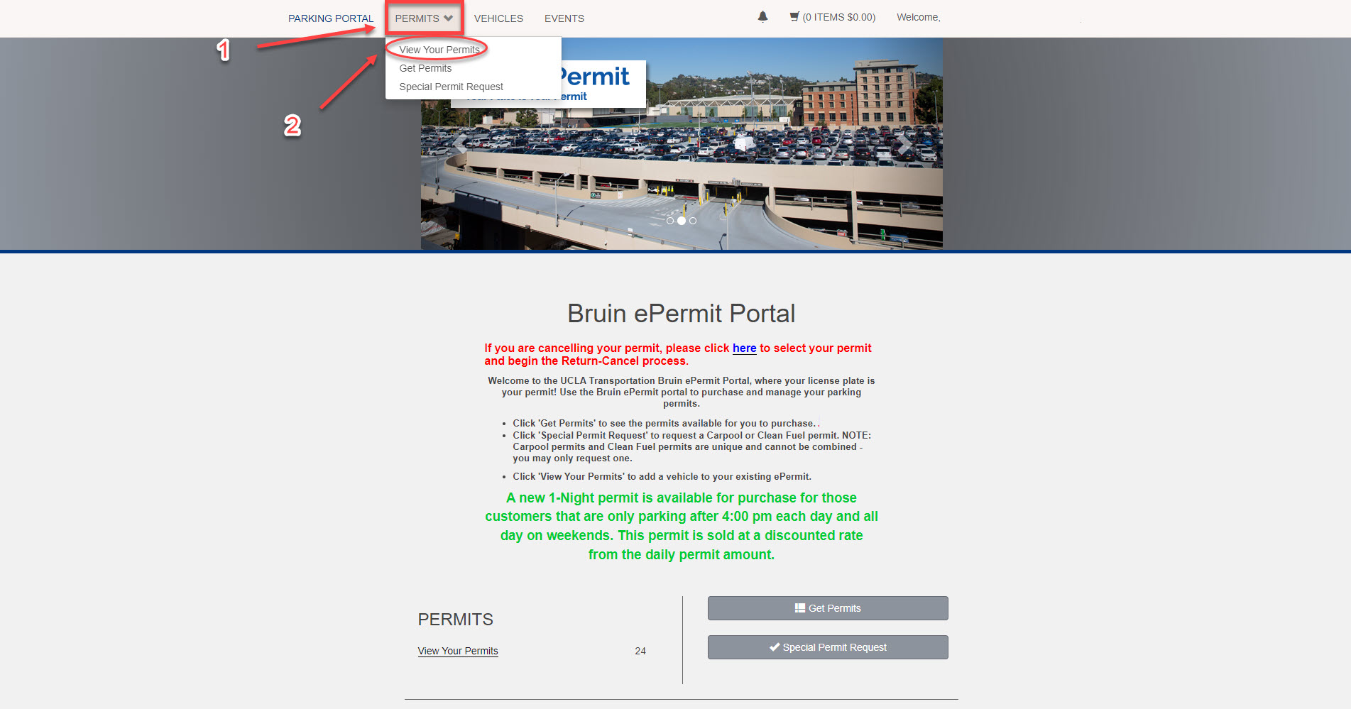 Removing a Vehicle from an ePermit Account